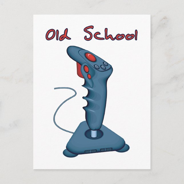 Cartão Postal Joystick da velha escola (Frente)