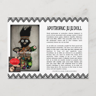 Cartão Postal Ju Ju Doll do livro ortográfico da Doll Voodoo