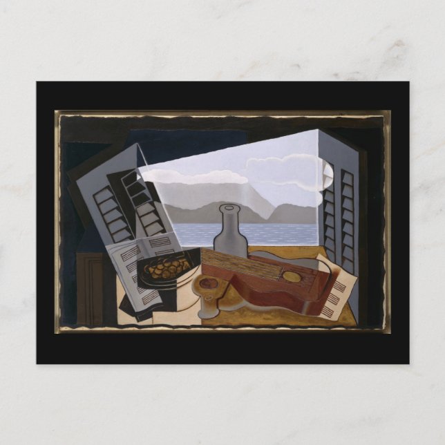 Cartão Postal Juan Gris A Janela Aberta (Frente)