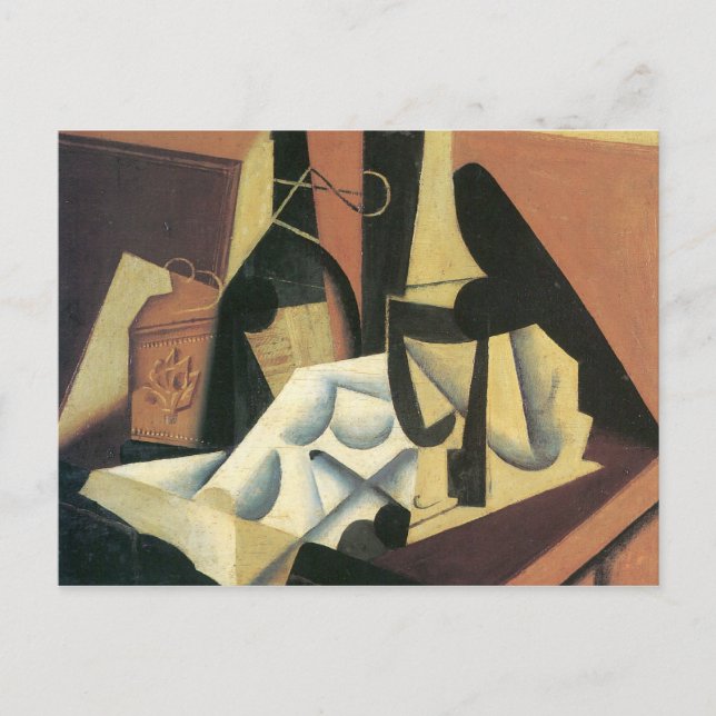 Cartão Postal Juan Gris - A vida estática com uma mesa branca (Frente)