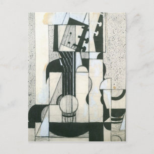 Cartão Postal Juan Gris - Ainda viva com guitarra