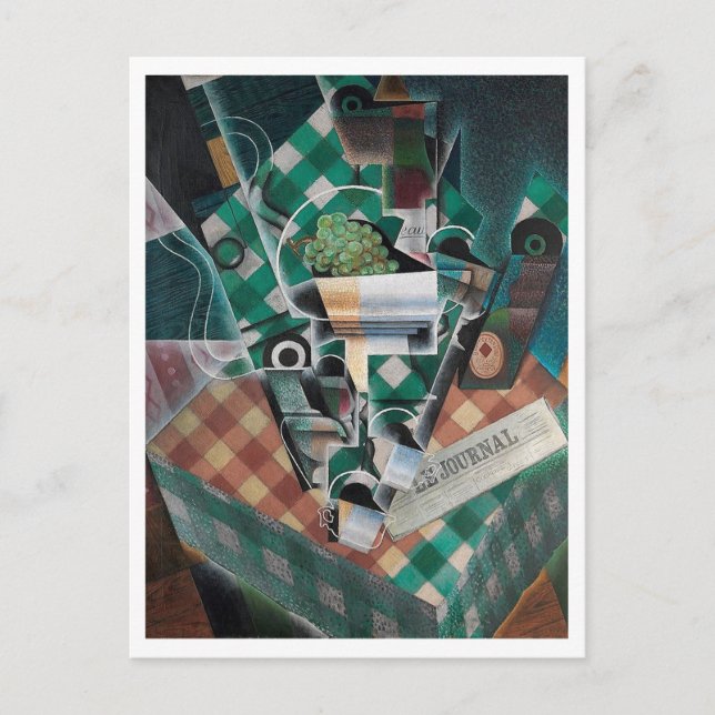 Cartão Postal Juan Gris, Vida Estática, Arte Moderna (Frente)
