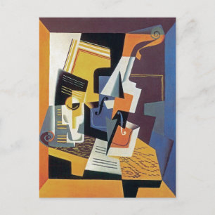 Cartão Postal Juan Gris - Violino e Copo - Arte Abstrata