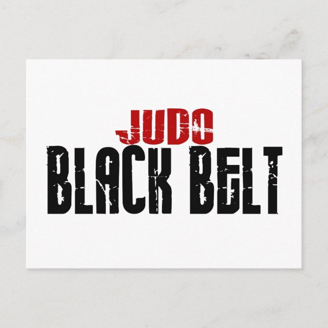 Cartão Postal Judo Black Belt (Frente)