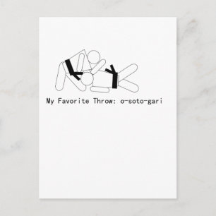 Cartão Postal Judo My Fav Throw Osoto Gari