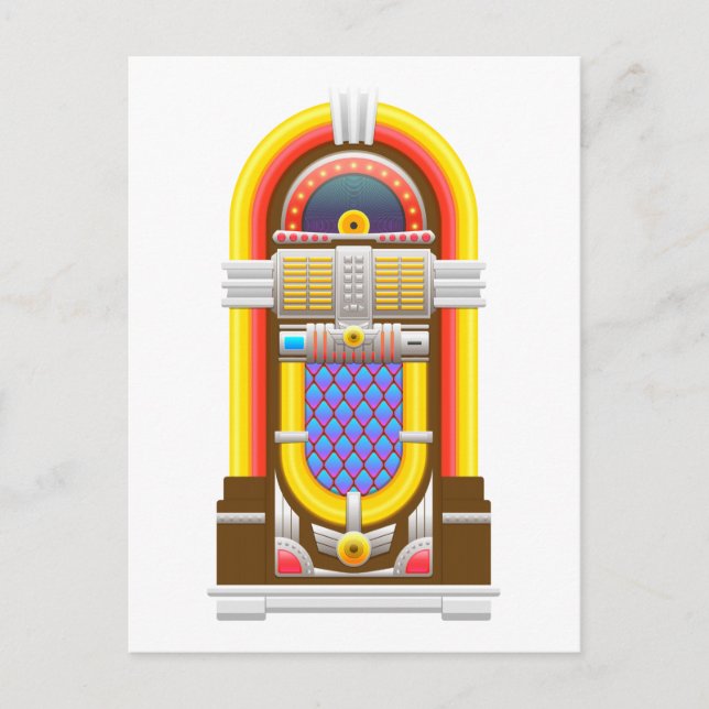 Cartão Postal jukebox antiquada (Frente)