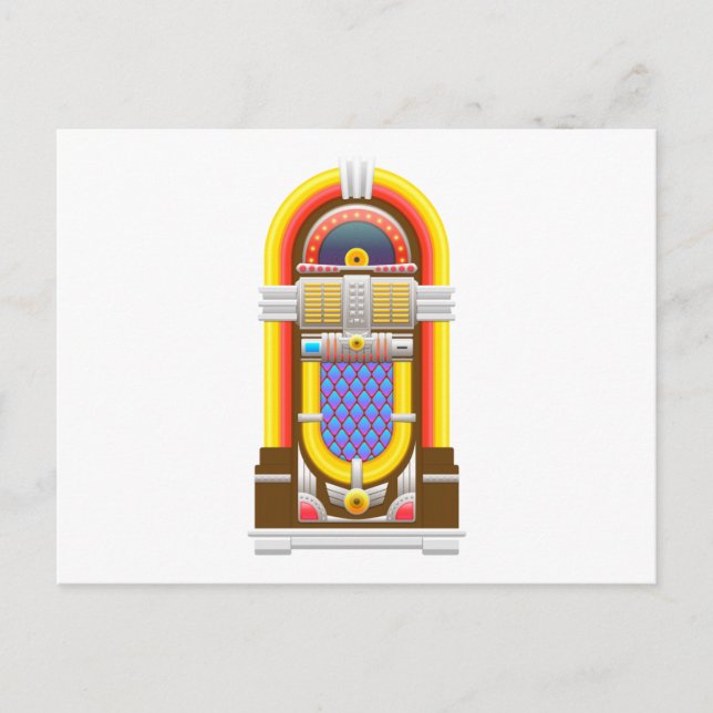 Cartão Postal jukebox antiquada (Frente)