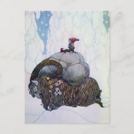Cartão Postal Julbocken que monta a cabra de Yule