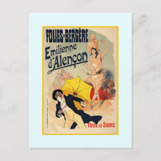 Cartão Postal Jules Chéret,anúncio,1890 (Frente)