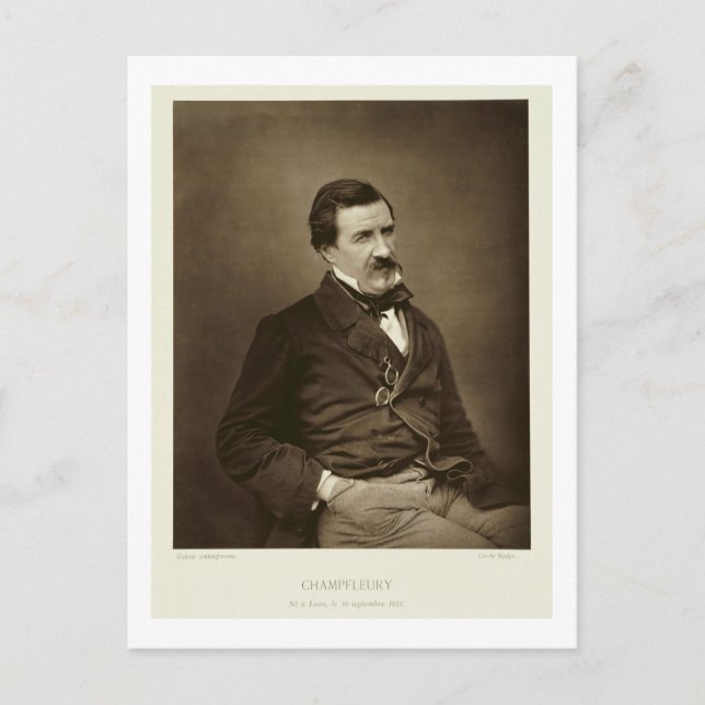 Cartão Postal Jules Francois Felix Husson, "Champfleury" (1821-8 (Frente)
