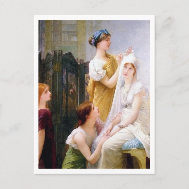 Cartão Postal Jules Joseph LeFebvre, La Fiancée (Frente)