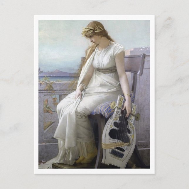 Cartão Postal Jules Joseph LeFebvre, Sappho, 1884 (Frente)