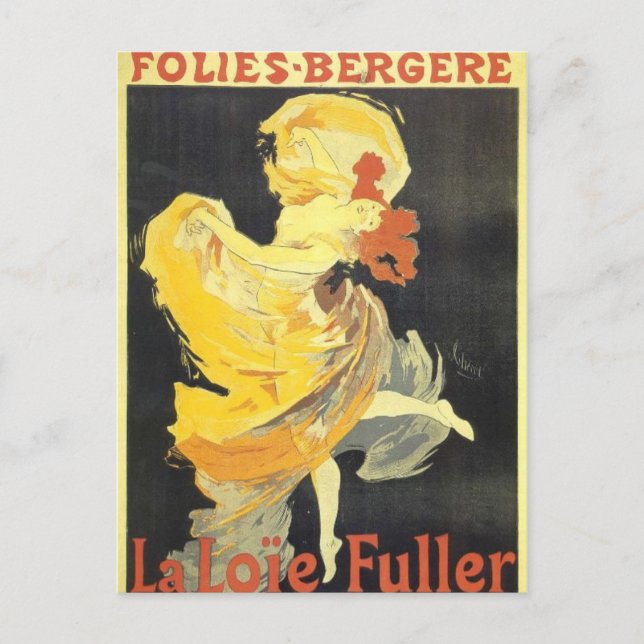 Cartão Postal Julets Cheret Poster Art (Frente)