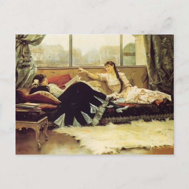 Cartão Postal Julius Stewart-Sarah Bernhardt e Christine Nilsson (Frente)