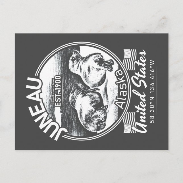 CARTÃO POSTAL JUNEAU ALASKA - FEIJÃO ENGRAÇADO (Frente)