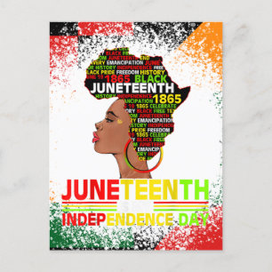 Cartão Postal Juneteenth 19 de junho de 1865 rainhas negras mela