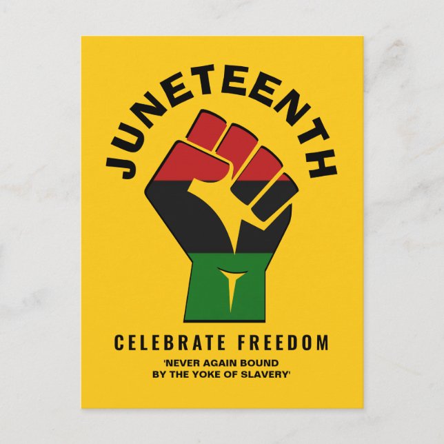 Cartão Postal JUNETEENTH Celebra a Liberdade (Frente)