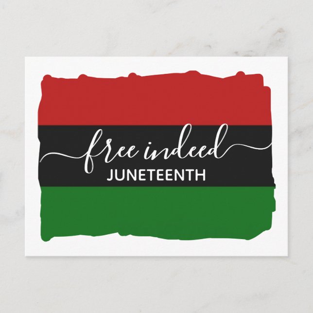 Cartão Postal JUNETEENTH Moderno Livre de Verdade (Frente)