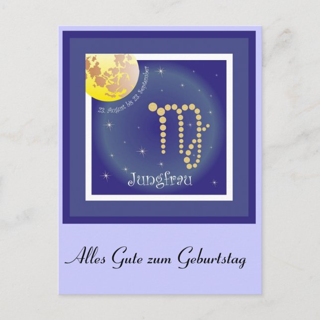 Cartão Postal Jungfrau 23. Agosto bis 23. Setembro Postkarte (Frente)