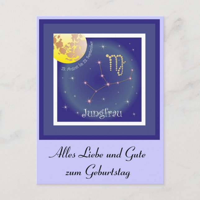 Cartão Postal Jungfrau 23. Agosto bis 23. Setembro Postkarte (Frente)