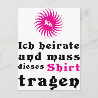 Cartão Postal junggesellenable / hochzeit