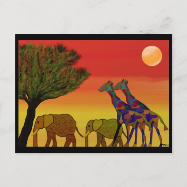 Cartão postal Jungle Sunset (Frente)