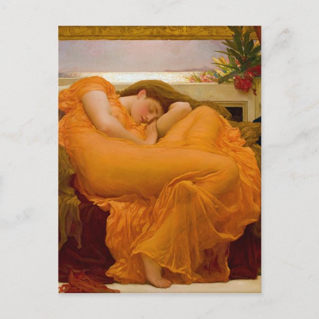 Cartão Postal Junho flamejante de Sir Frederic Leighton (Frente)