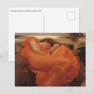 Cartão Postal Junho Flamejante Gravura de Arte Fina Frederic Lei