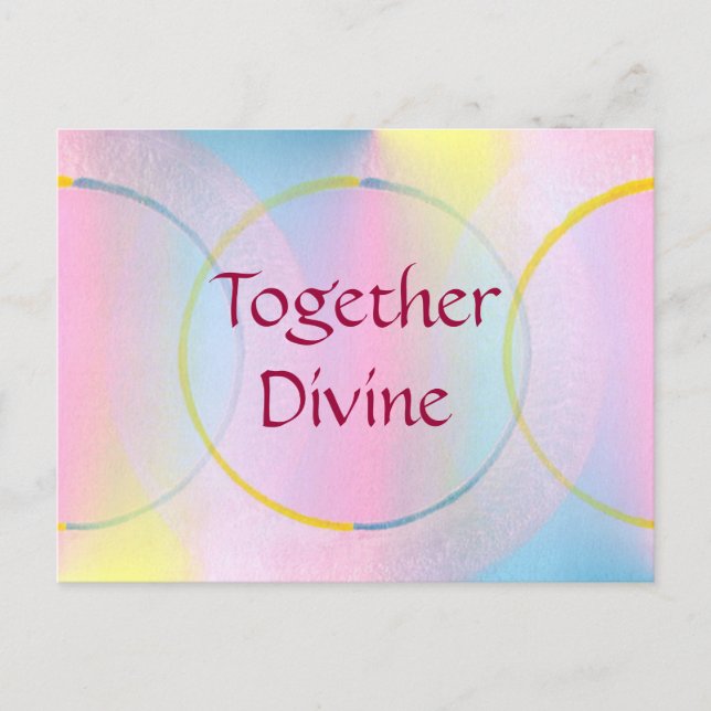 Cartão Postal Juntamente Com Afirmação Positiva Divina (Frente)