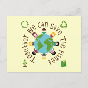 Cartão Postal Juntos, podemos salvar o planeta