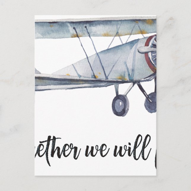 Cartão Postal Juntos voaremos (Frente)