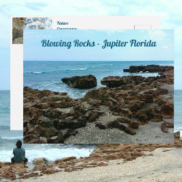 Cartão Postal Jupiter Flórida Blowing Rocks Fotográfico