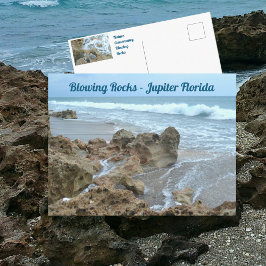 Cartão Postal Jupiter Flórida Blowing Rocks Fotográfico
