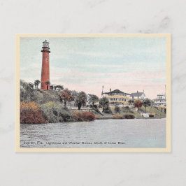 Cartão Postal Jupiter Florida Lighthouse vintage