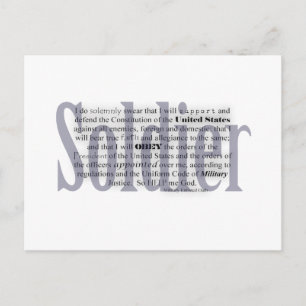 Cartão Postal juramento de soldado