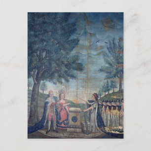 Cartão Postal Juramento do Rei, a Rainha