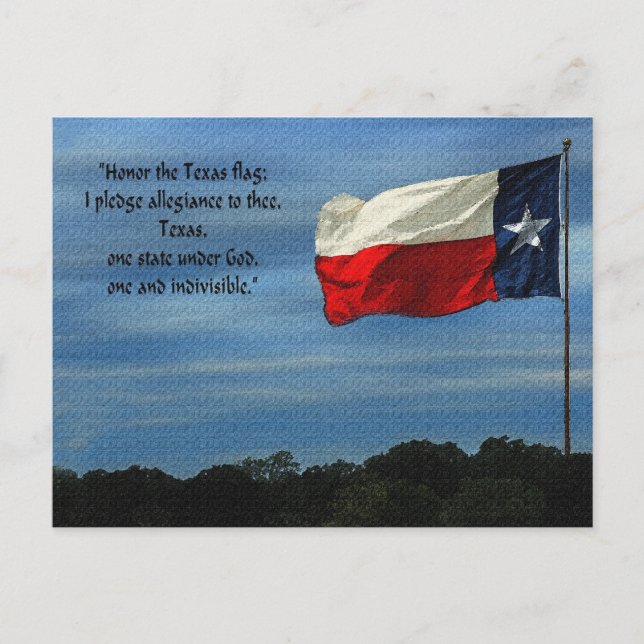 Cartão Postal Juramento do Texas (Frente)