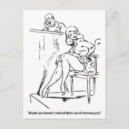 Cartão Postal Júri Só de Mulheres, Vintage Humorístico