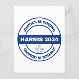 Cartão Postal Justiça está chegando | Eleição de Kamala harris W