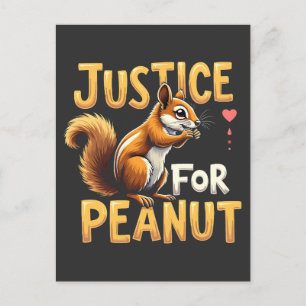 Cartão Postal Justiça Para O Amendoim O Esquilo P’nut PNut Peanu
