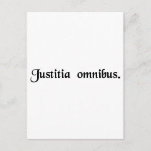 Cartão Postal Justiça para todos.