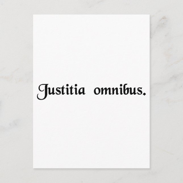 Cartão Postal Justiça para todos. (Frente)