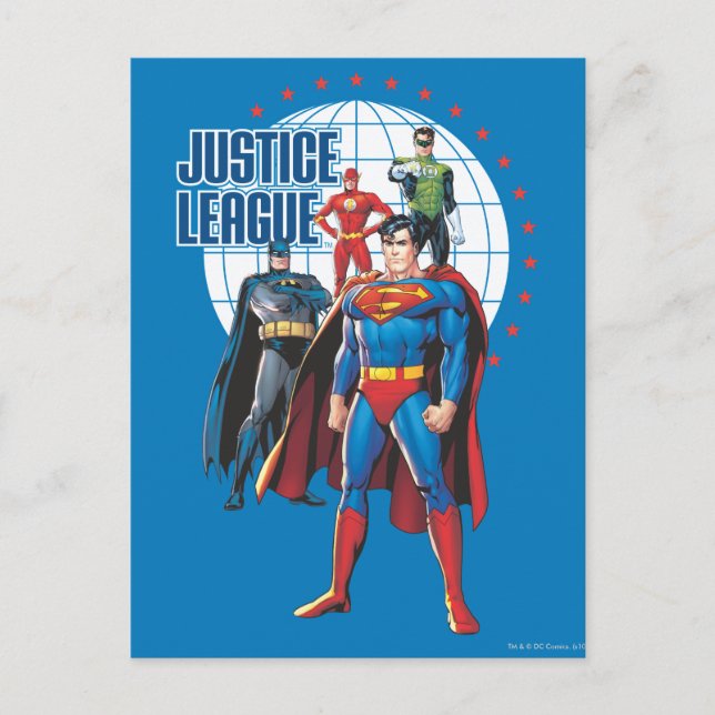 Cartão Postal Justice League Global Heroes (Frente)