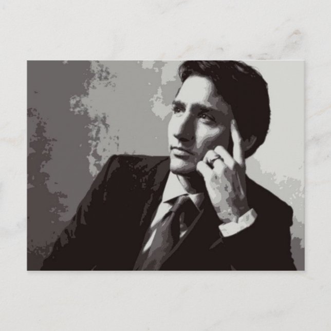 Cartão Postal Justin Trudeau 2015 estilizado (Frente)