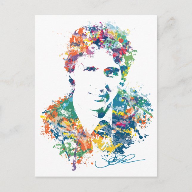 Cartão Postal Justin Trudeau Arte Digital (Frente)