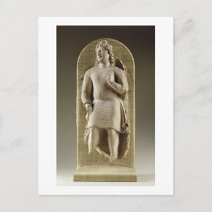 Cartão Postal Juventude em pé ou Maitreya, Gandhara (stucco)