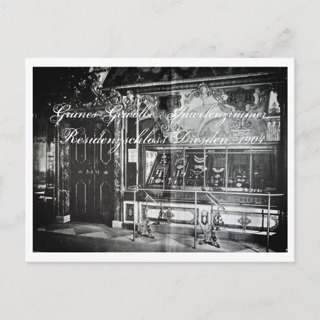 Cartão Postal Juwelenzimmer Dresden Green Vault –Grünes Gewölbe (Frente)