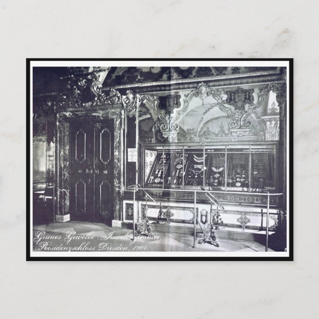 Cartão Postal Juwelenzimmer Dresden Green Vault Grünes Gewölbe (Frente)