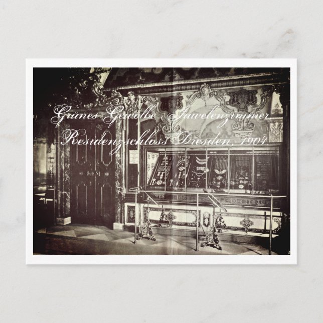 Cartão Postal Juwelenzimmer Dresden Green Vault –Grünes Gewölbe (Frente)