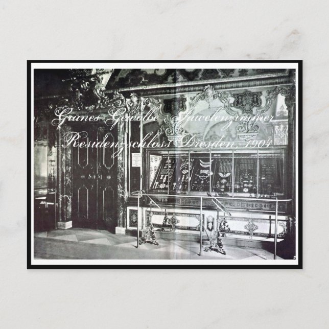 Cartão Postal Juwelenzimmer Dresden Green Vault Grünes Gewölbe (Frente)